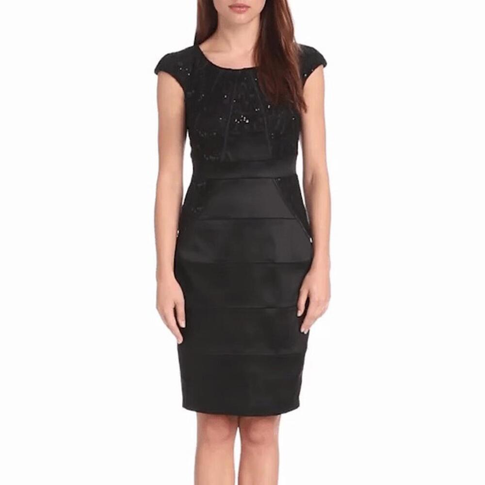 Jax Sequin Cap Sleeve Dress - Size 14